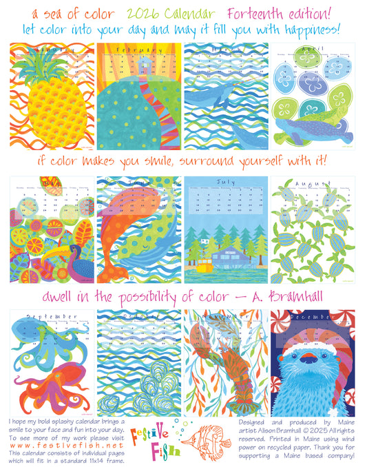 2026 A Sea of Color Calendar