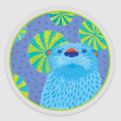 Blue Otter Sticker