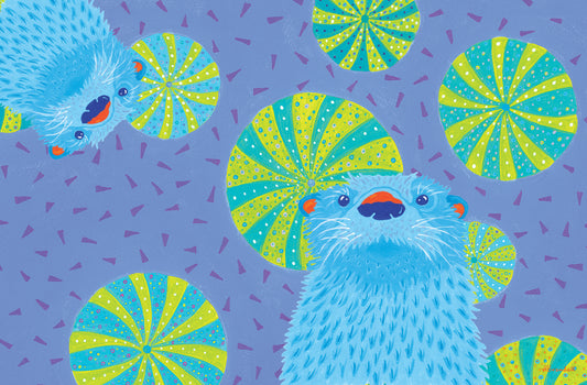 Blue Otters Placemat