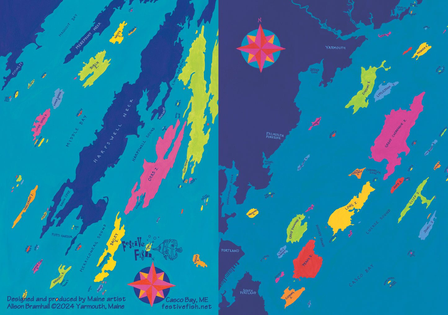 Casco Bay Chart Card