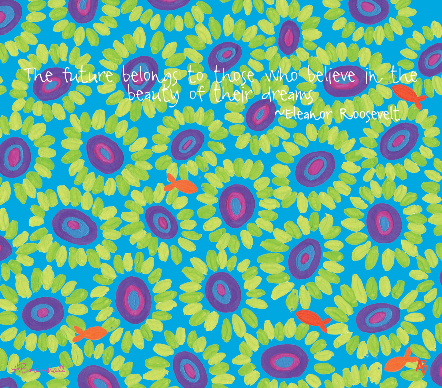 Micro Thin MOUSE PAD 8x7 Coral Bloom w/Quote