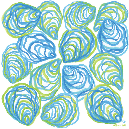 Sea Stripe Oyster Flour Sack Towel