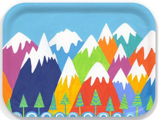 Medium Tray: Happy Mountains