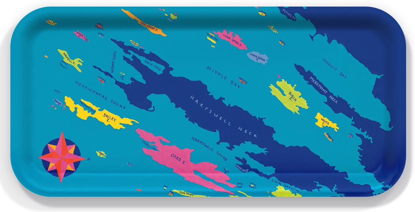 Small Tray: Harpswell Chart