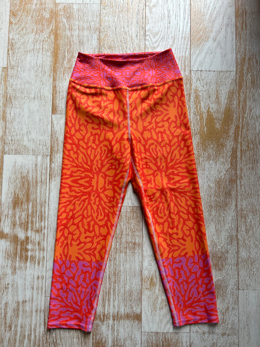 Pink Orange Coral Capris
