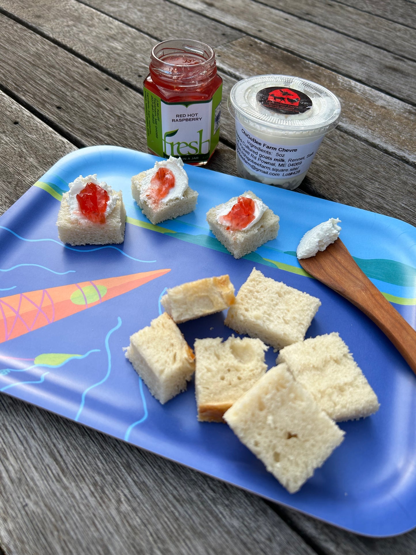 Medium Tray: Orange Kayak