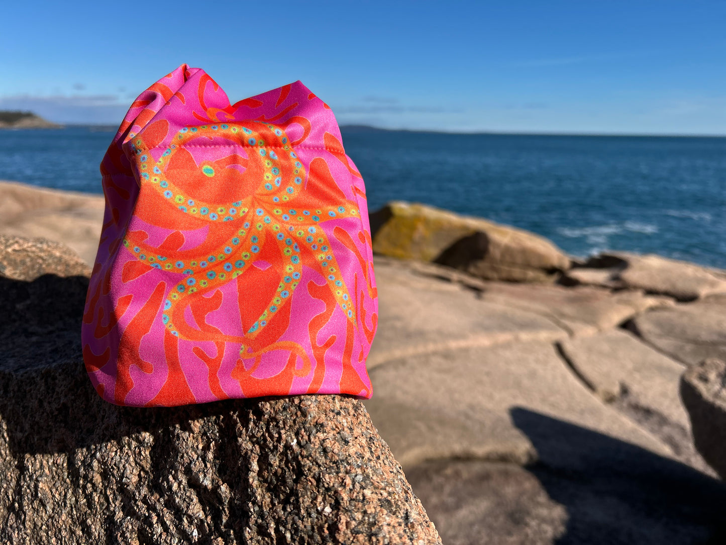 Nordic Hat: Dancing Octopus on Pink Coral