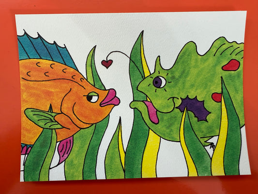 Vintage Festive Fish A2-GF