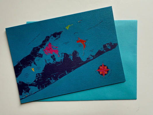 Shelter Island, Long Island NY Chart Card