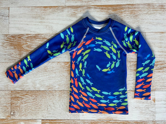 Toddler Fish Swish Rash Guard Top
