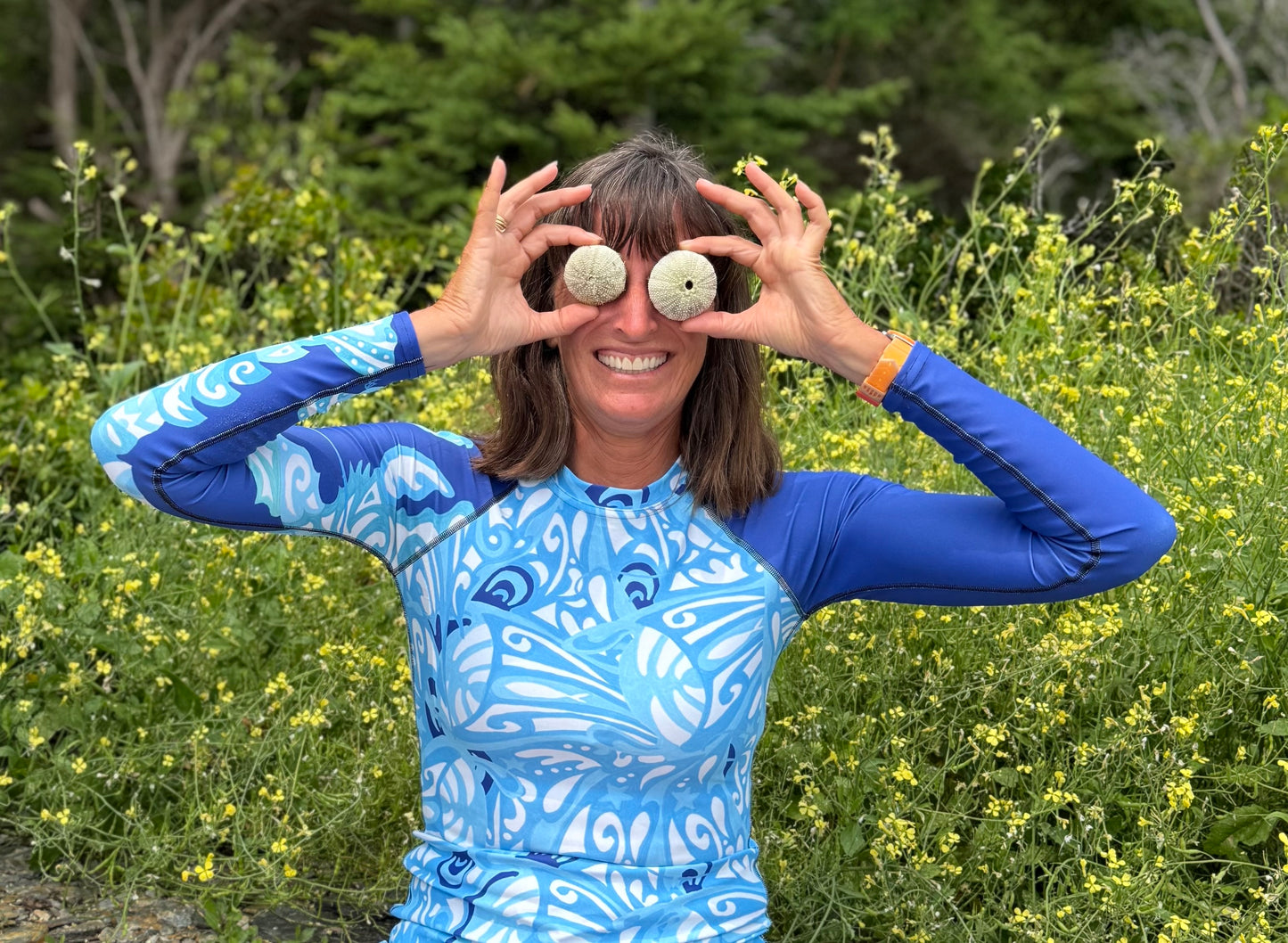 NEW! Maori Lobster & Rays Rash Guard Top