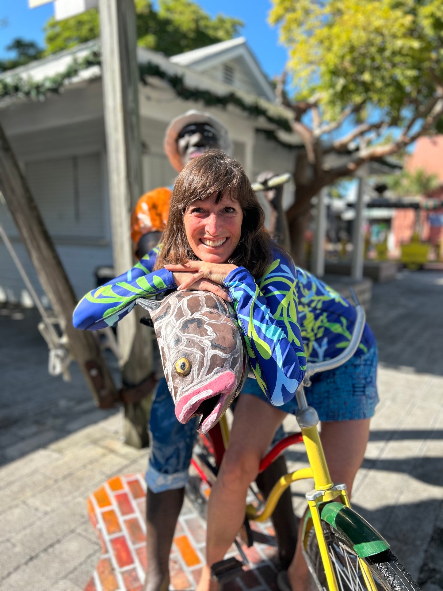 SeaWeed/Ice Blue Lobster Rash Guard Top