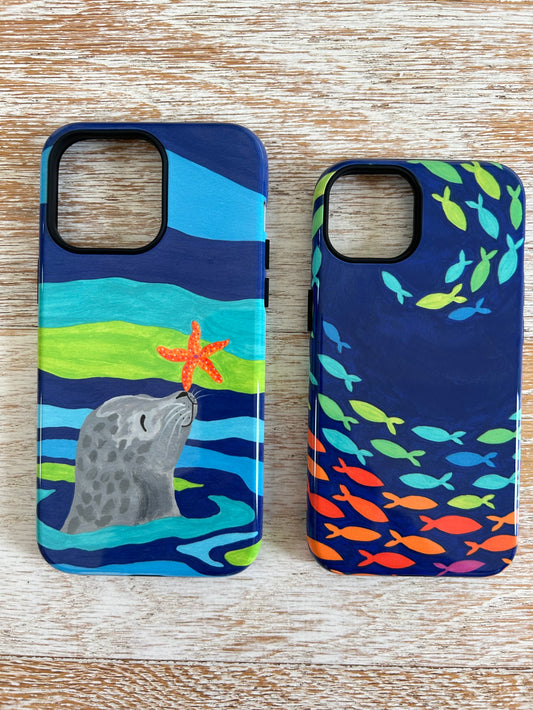 Seal with Starfish iPhone Tough Case
