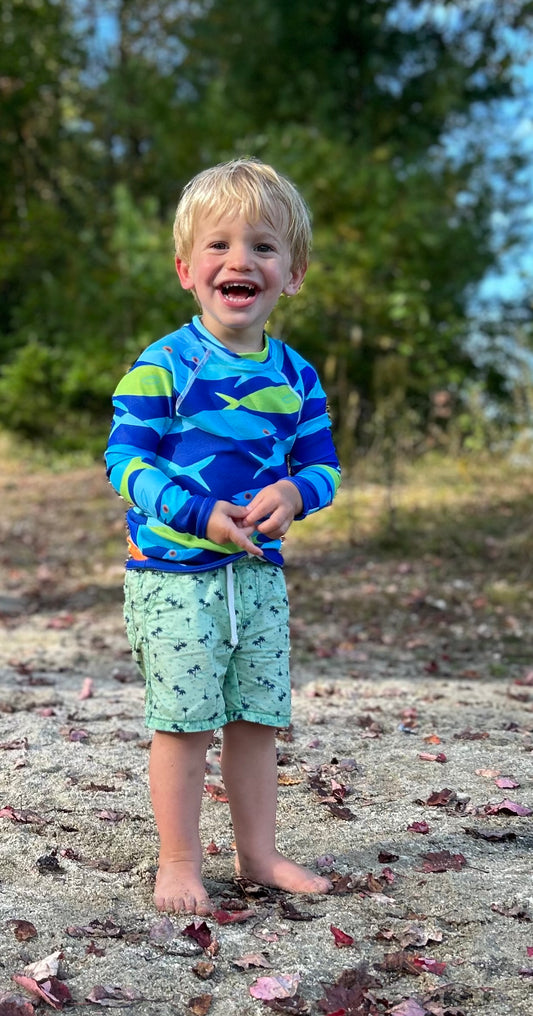 Toddler Wee Fish Rash Guard Top