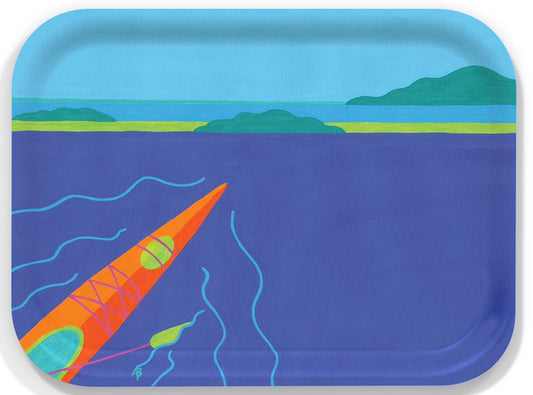 Medium Tray: Orange Kayak
