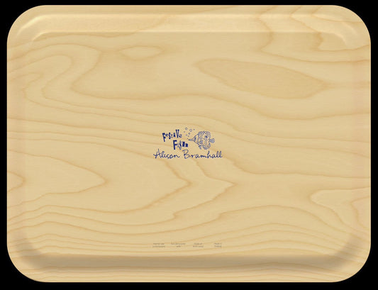 Large Tray: Oysters on Blue