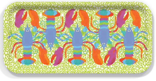 Small Tray: Lifesavor Lobsters on Lime Coral
