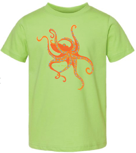 Kids/Youth LIME Dancing Octopus T'shirt