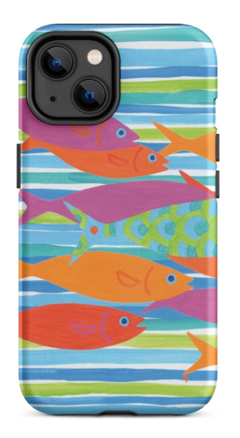 School-o-Fish Orange iPhone Tough Case