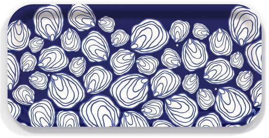 Small Tray: Oysters on Blue