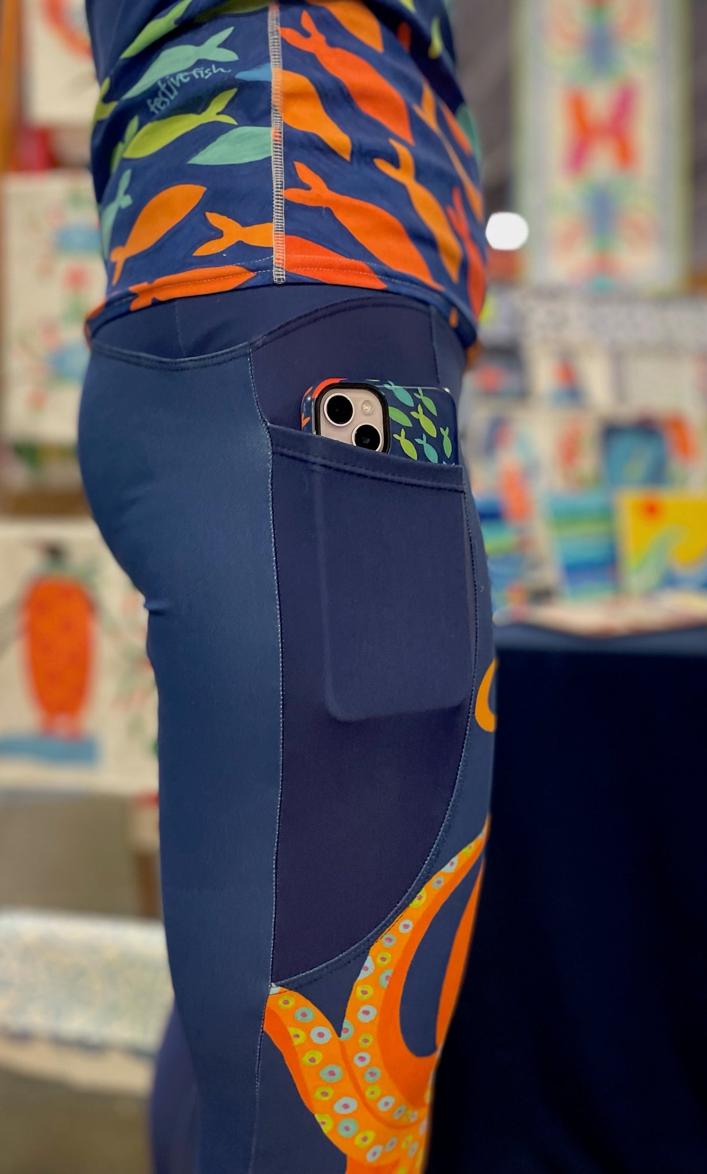 Dancing Octopus Leggings with Pocket