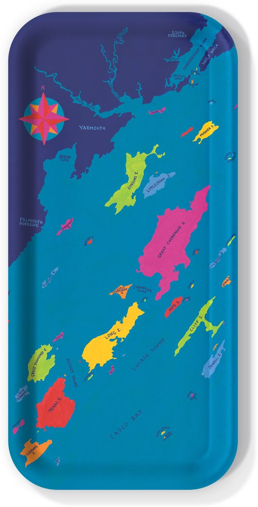 Small Tray: NEW! Casco Bay Chart