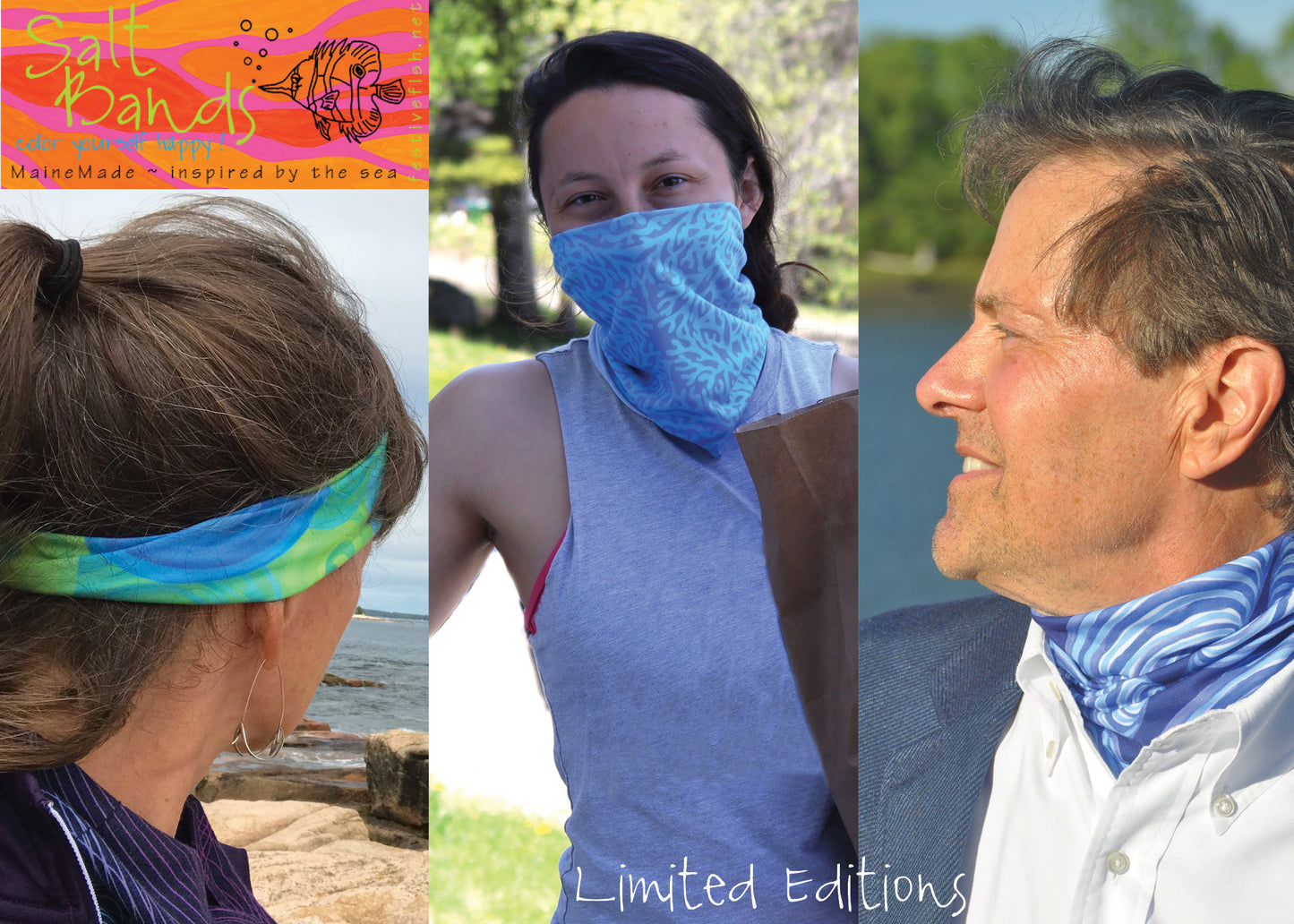 Salt Band/Sun Scarf: PinkOrange Coral