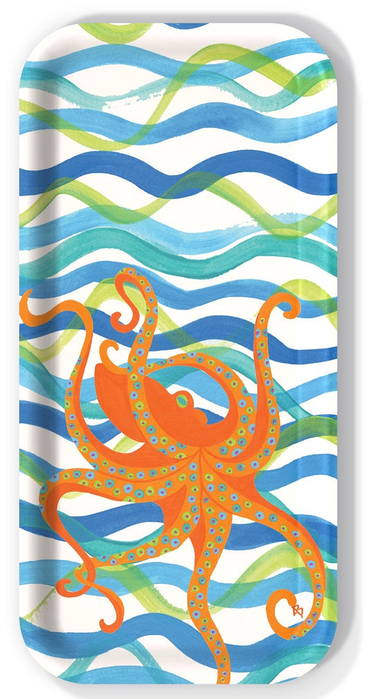 Small Tray: Sea Stripe Octopus