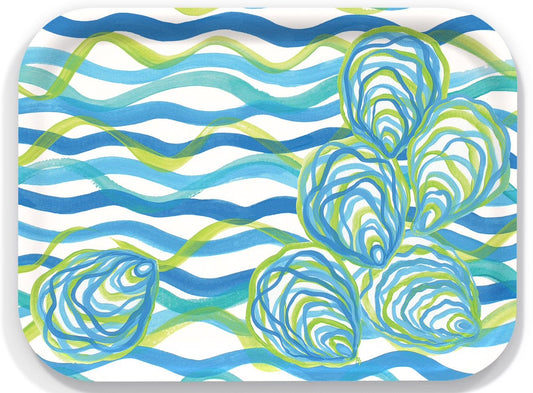 Medium Tray: Sea Stripe Oysters