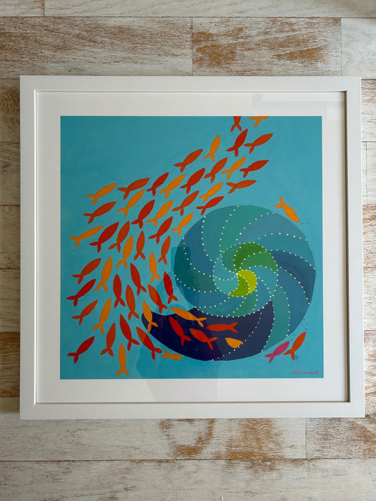 ShellFish Giclee Framed to 24x24