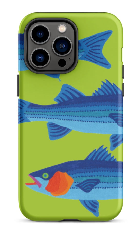 Striper on Lime iPhone Tough Case