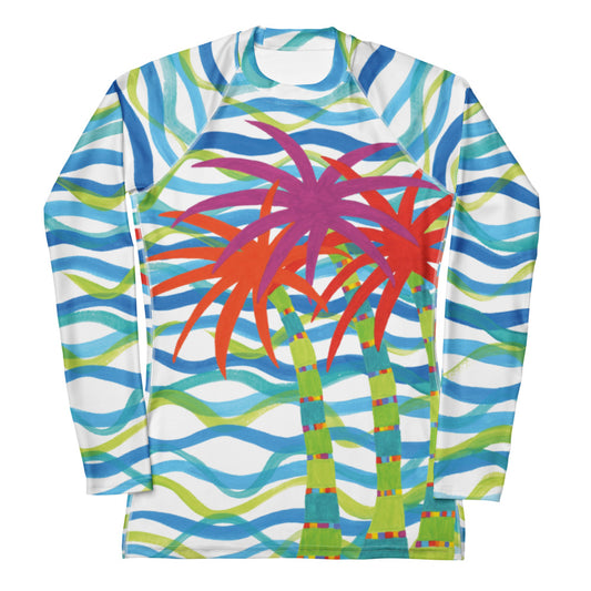 Swaying Palms Rash Guard Top