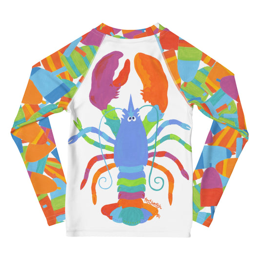Toddler Lifesavor Crab & Lobster Rash Guard Top