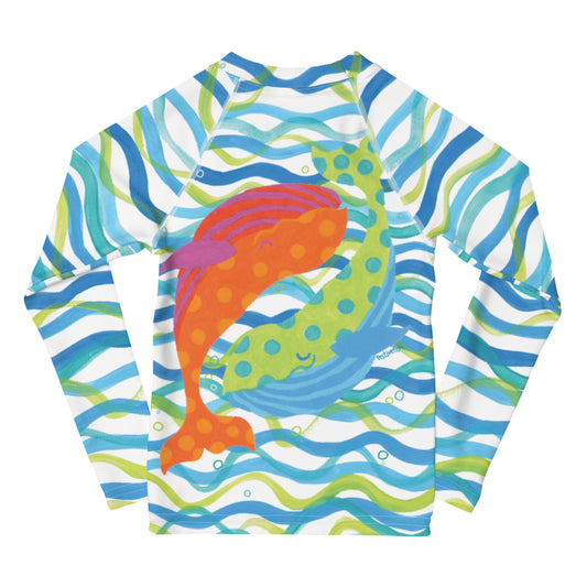 Toddler Happy Whale Rash Guard Top