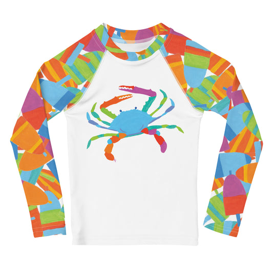 Toddler Lifesavor Crab & Lobster Rash Guard Top