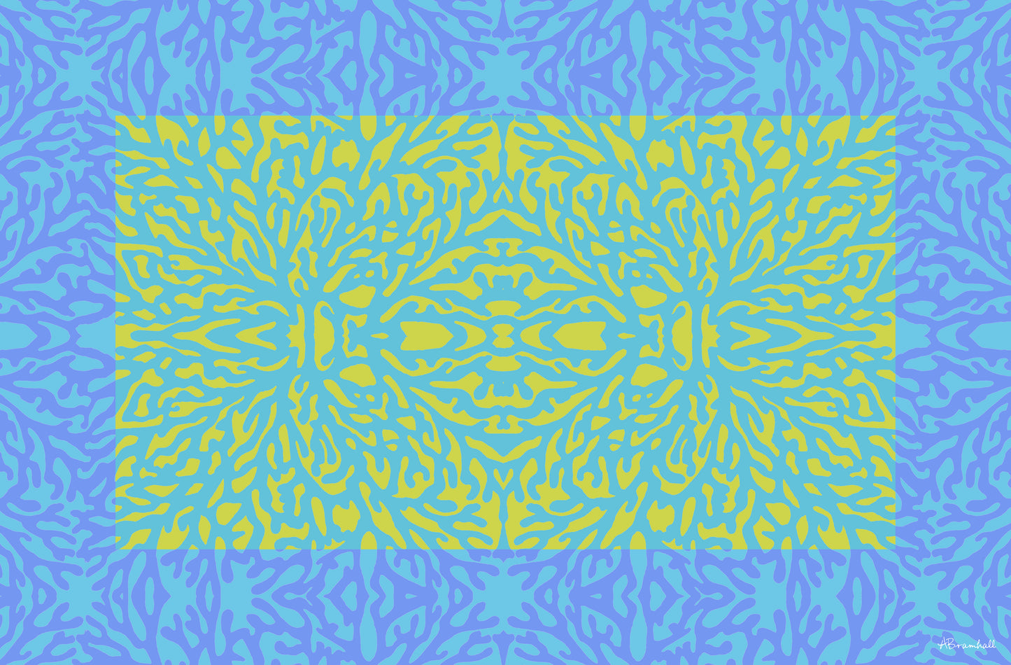 Blue Green Coral Placemat