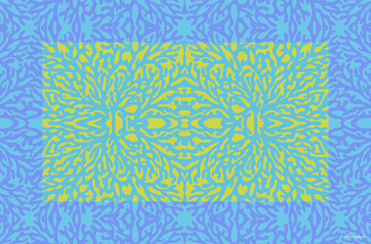 Blue Green Coral Placemat