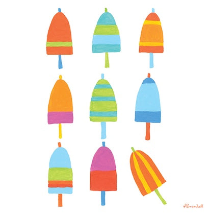 Lobstah Buoys Flour Sack Towel