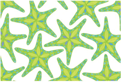 Lime Starfish Pillow