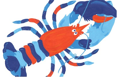 Nautical Lobster Pillow