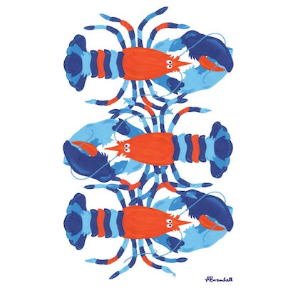 Nautical Lobsters Flour Sack Towel