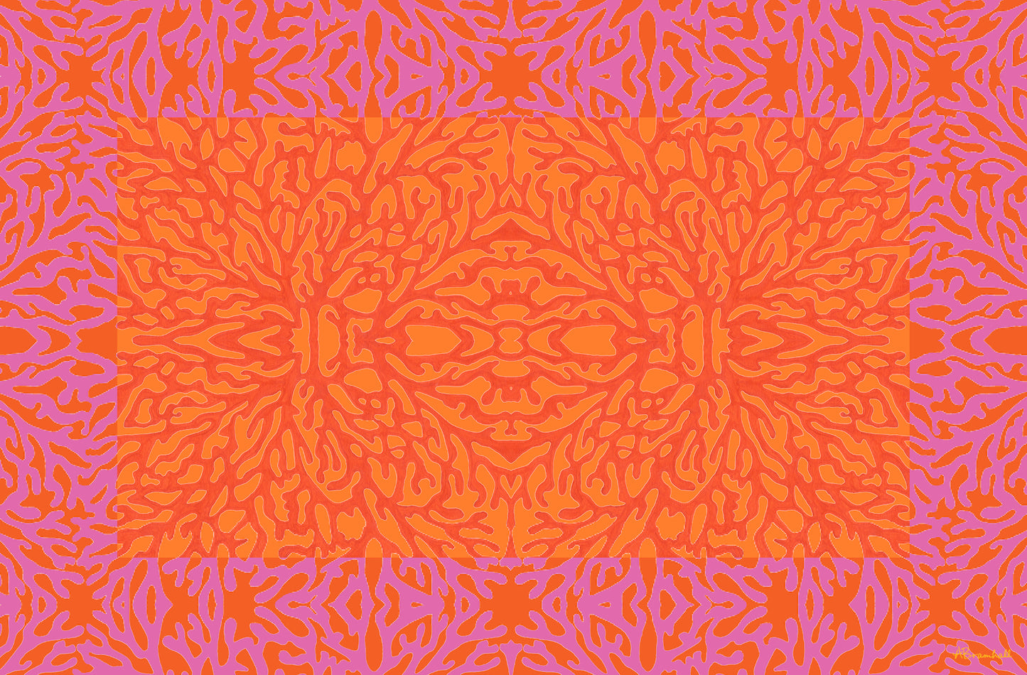 Pink Orange Coral Placemat