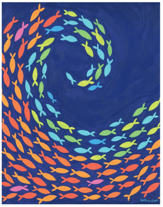 Fish Swish 11x14 Poster Print