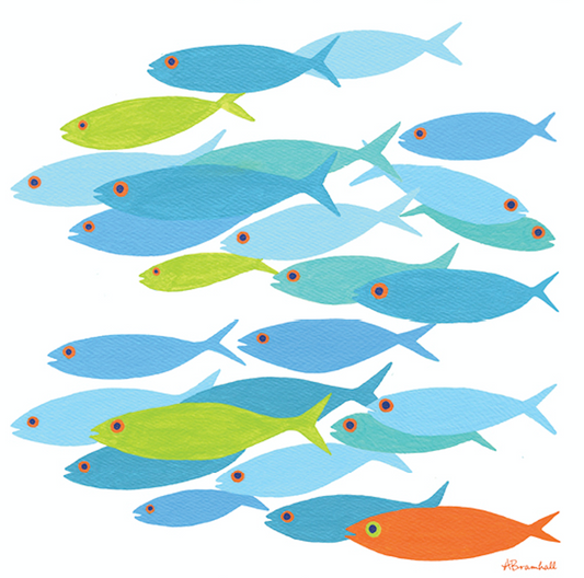 Wee Fish Flour Sack Towel