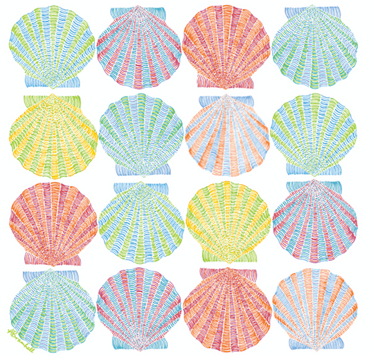 Scallop Shells Flour Sack Towel