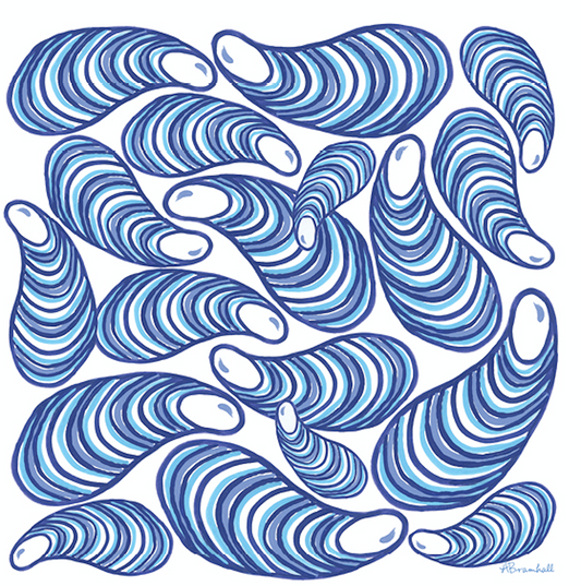 Blue Mussels Flour Sack Towel