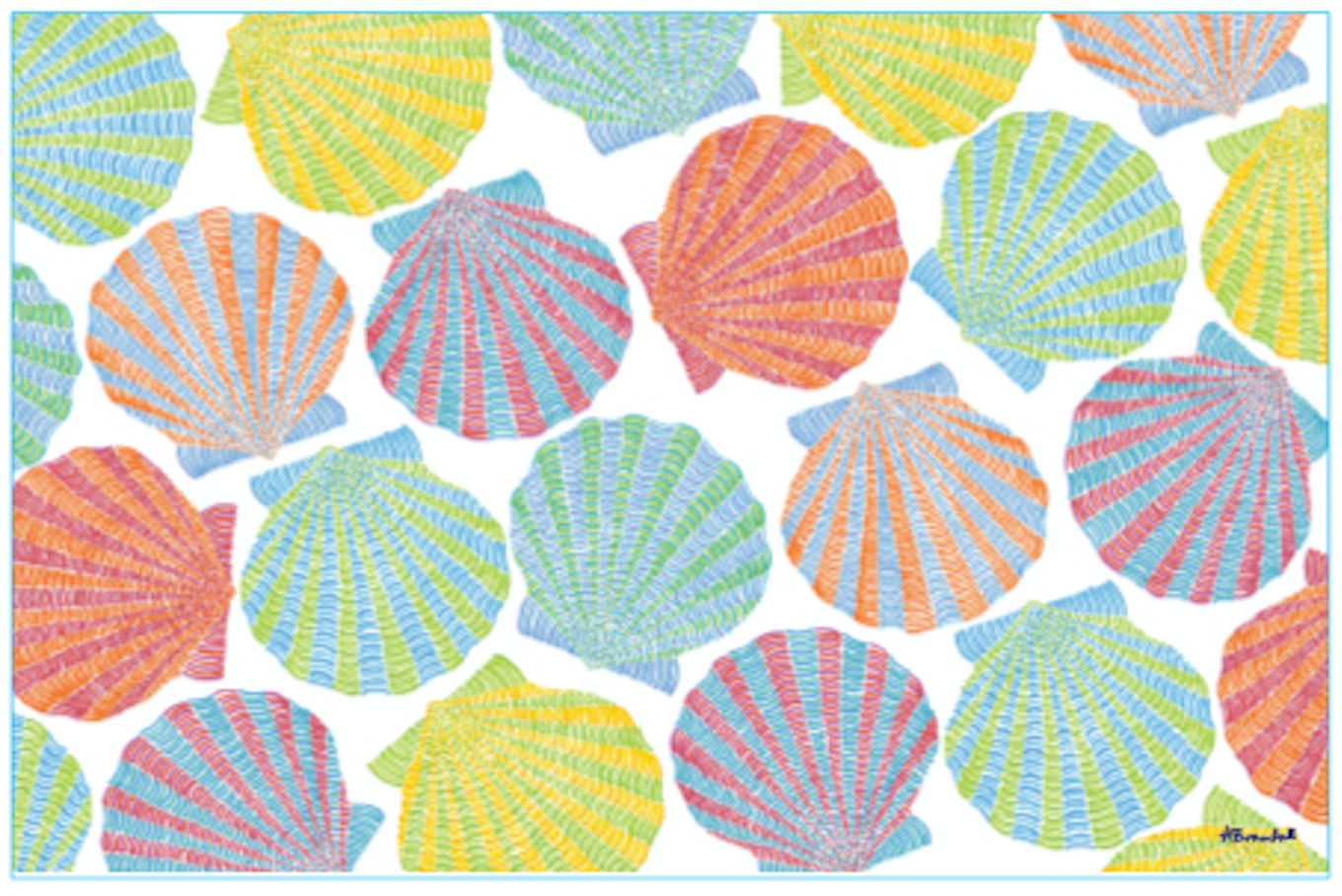 Scallops on White Placemat
