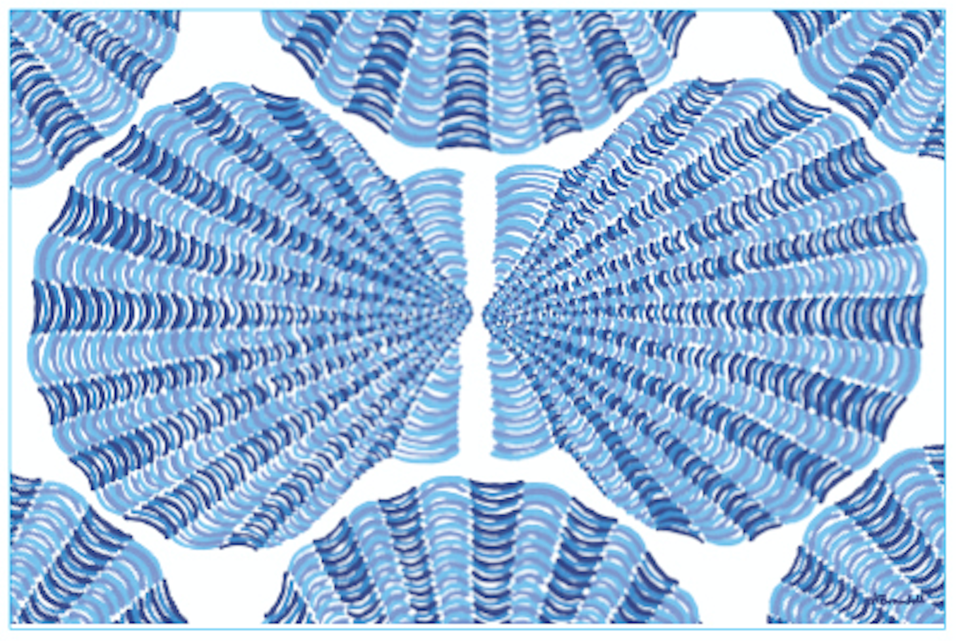 Big Blue Scallops Placemat