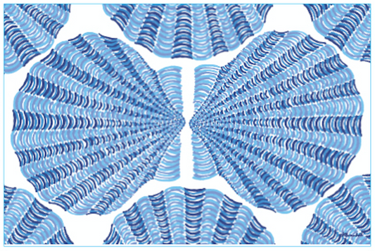 Big Blue Scallops Placemat