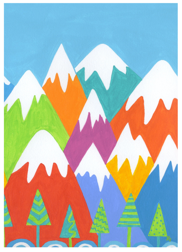 Happy Mt. Scape Card